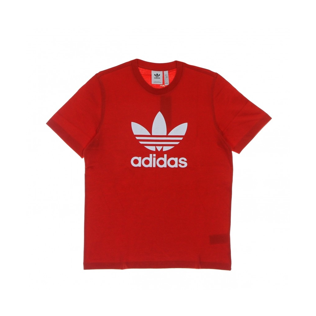 maglietta uomo trefoil tee VIVID RED/WHITE