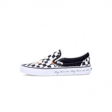 scarpa bassa donna classic slip-on love me love me not WHITE/BLACK