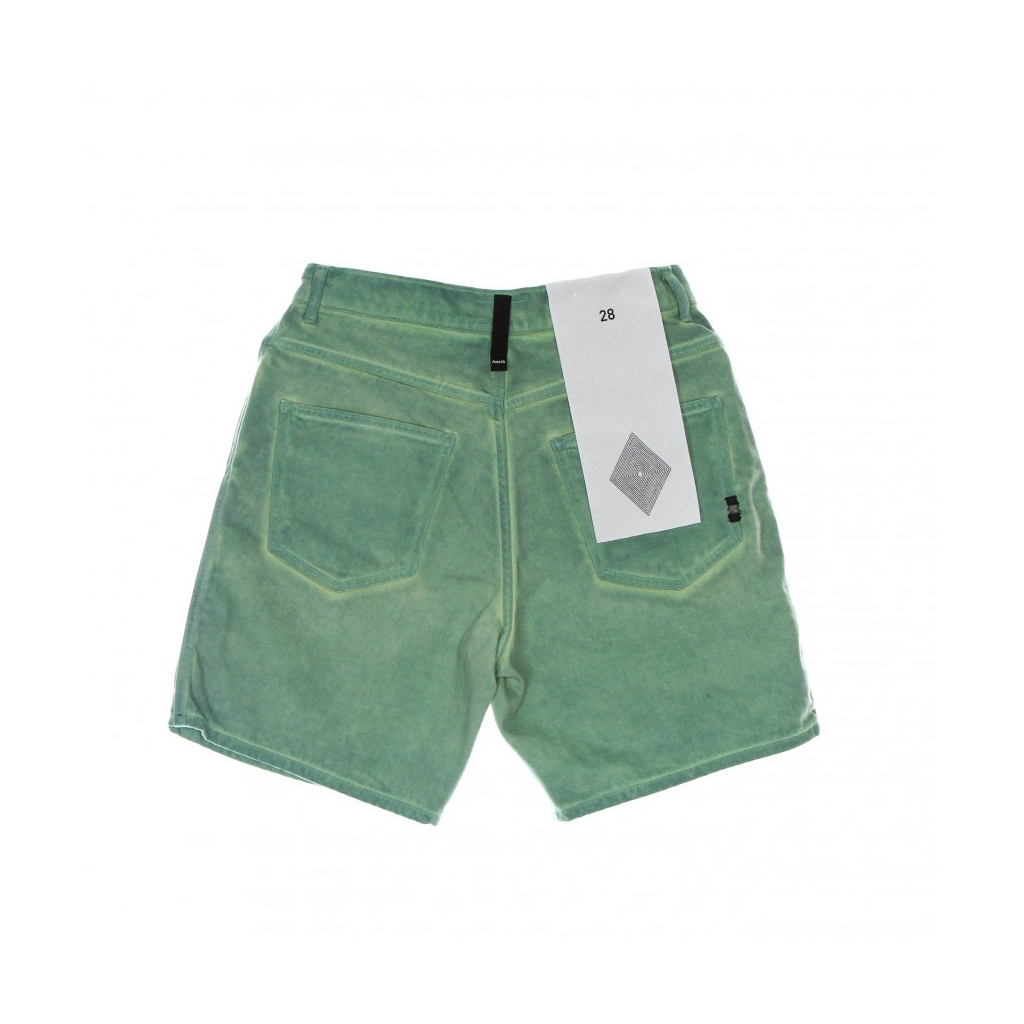 jeans corto uomo bermuda bernie bull spray dyed GREEN