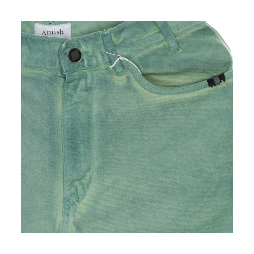 jeans corto uomo bermuda bernie bull spray dyed GREEN