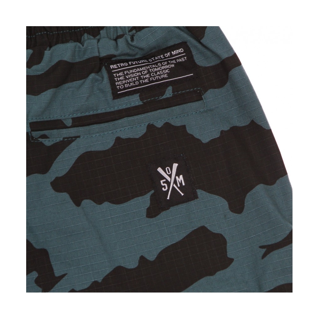pantalone corto uomo retrofuture shorts TEAL CAMO