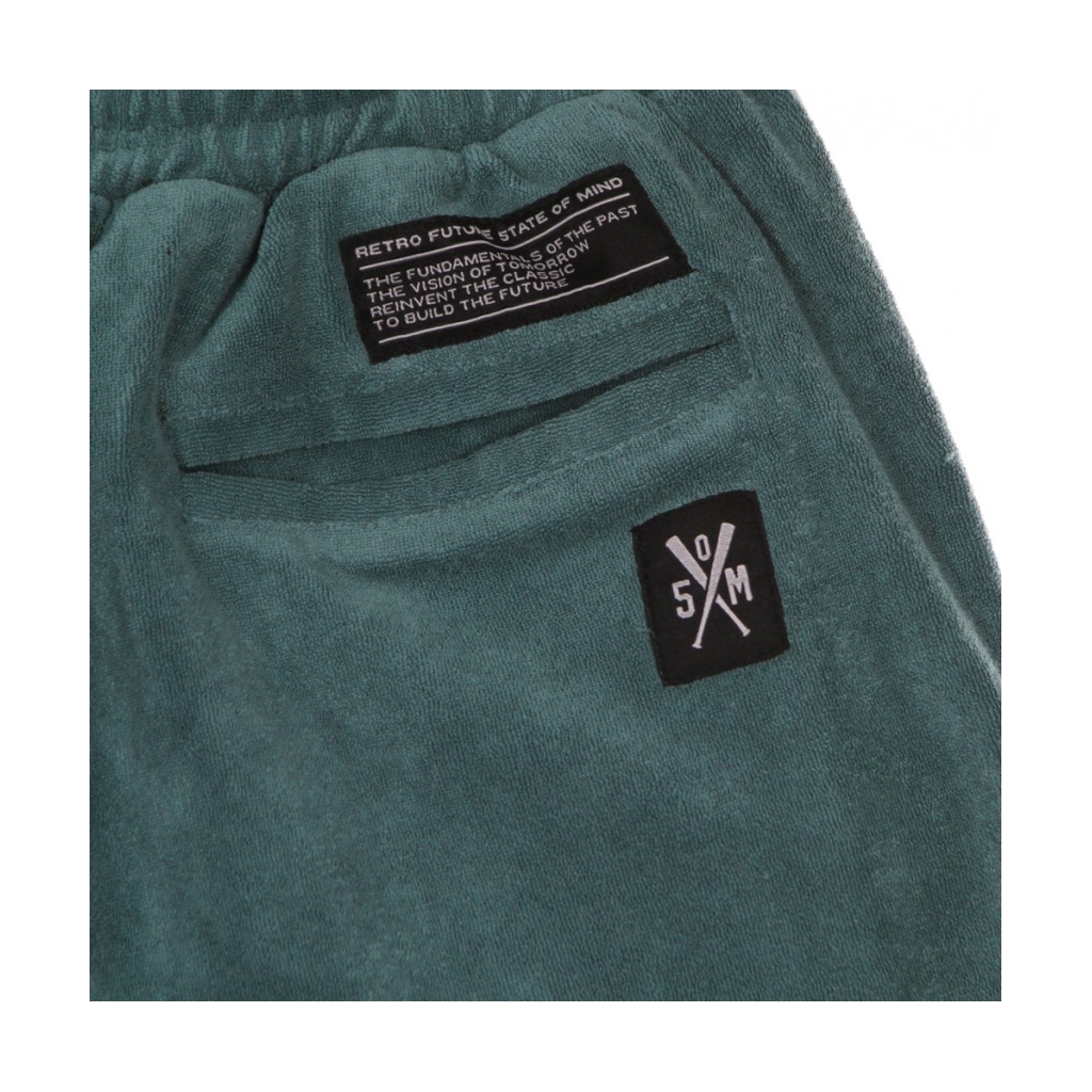 pantalone corto uomo retrofuture towel shorts TEAL