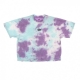 maglietta corta donna tag custom crop tie dye tee LAVENDER SILK SOFT CLOUDY