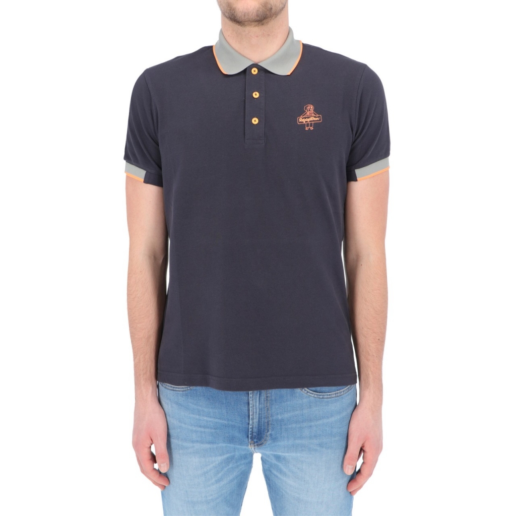 Polo Refrigiwear Uomo Beat Cotone Fluo DARK BLUE