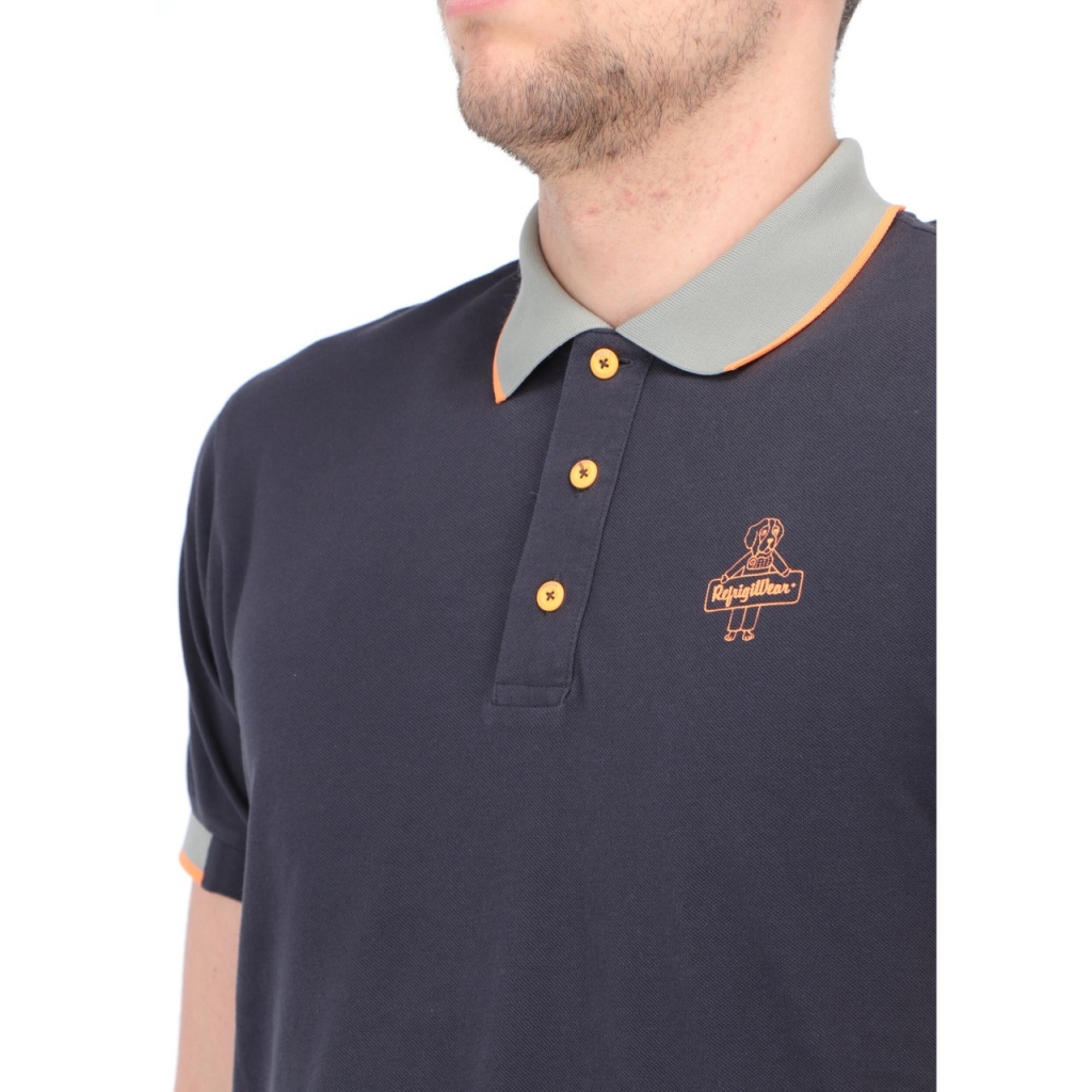 Polo Refrigiwear Uomo Beat Cotone Fluo DARK BLUE