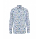 Camicia con stampa florale blu