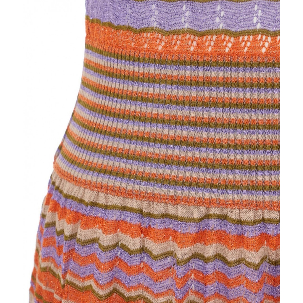 Maxi-dress in maglia multicolore