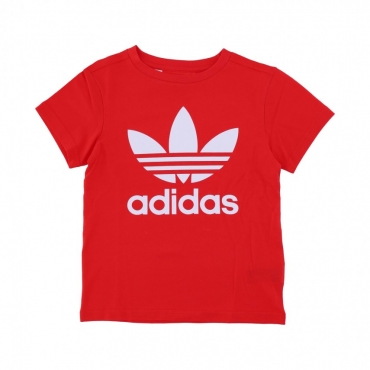 maglietta ragazzo trefoil tee VIVID RED/WHITE