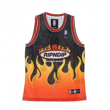 canotta tipo basket uomo welcome to heck basketball jersey BLACK
