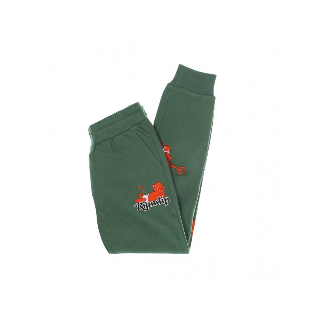 pantalone tuta leggero uomo devil babies sweat pants DARK SAGE