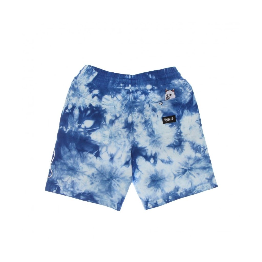 pantalone corto tuta uomo ripntail sweat shorts BLUE ACID WASH