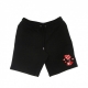 pantalone corto tuta uomo cupids nightmare sweat shorts BLACK