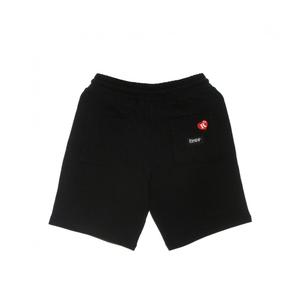 pantalone corto tuta uomo cupids nightmare sweat shorts BLACK