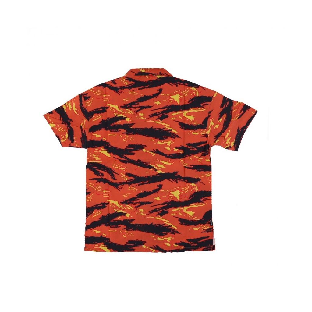 camicia manica corta uomo tiger camo beach shirt ORANGE