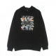felpa cappuccio uomo lucid floral hoodie BLACK