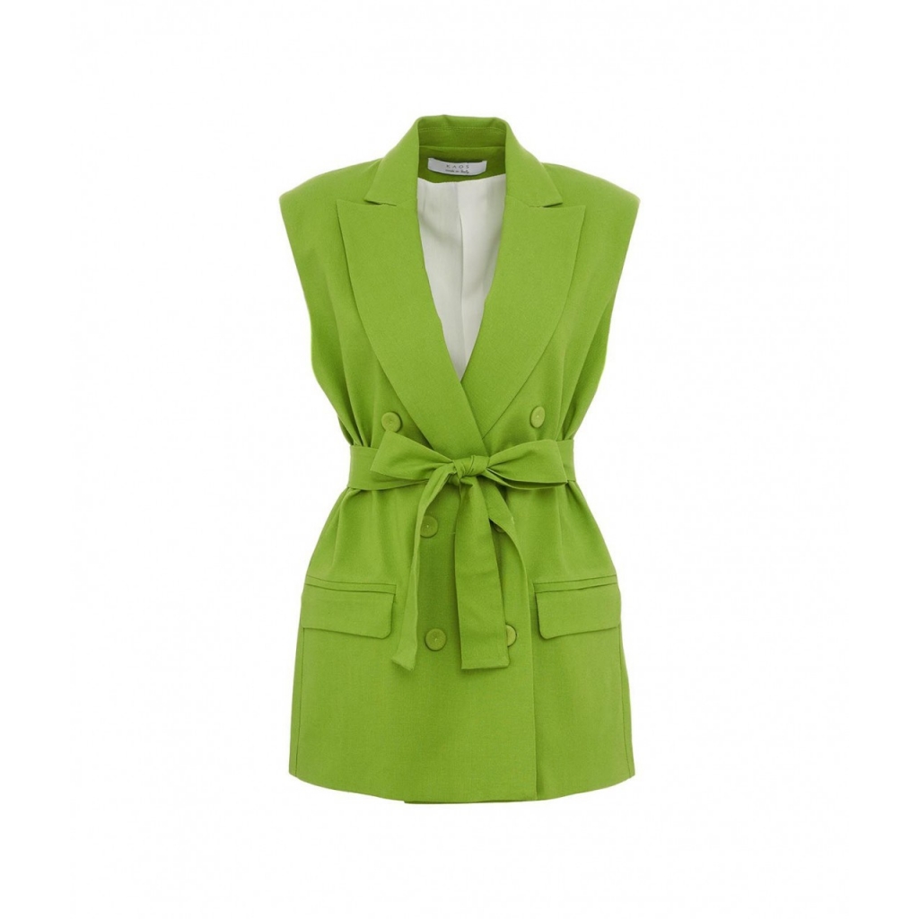 Gilet doppiopetto verde