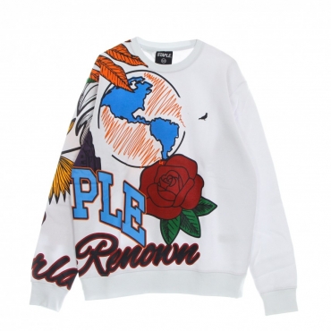 felpa girocollo uomo cypress flora crewneck WHITE