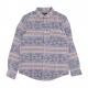 camicia manica lunga uomo vintachi shirt GREY/BLUE