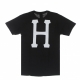 maglietta uomo essentials classic h tee BLACK