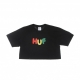 maglietta corta donna gummed crop tee BLACK