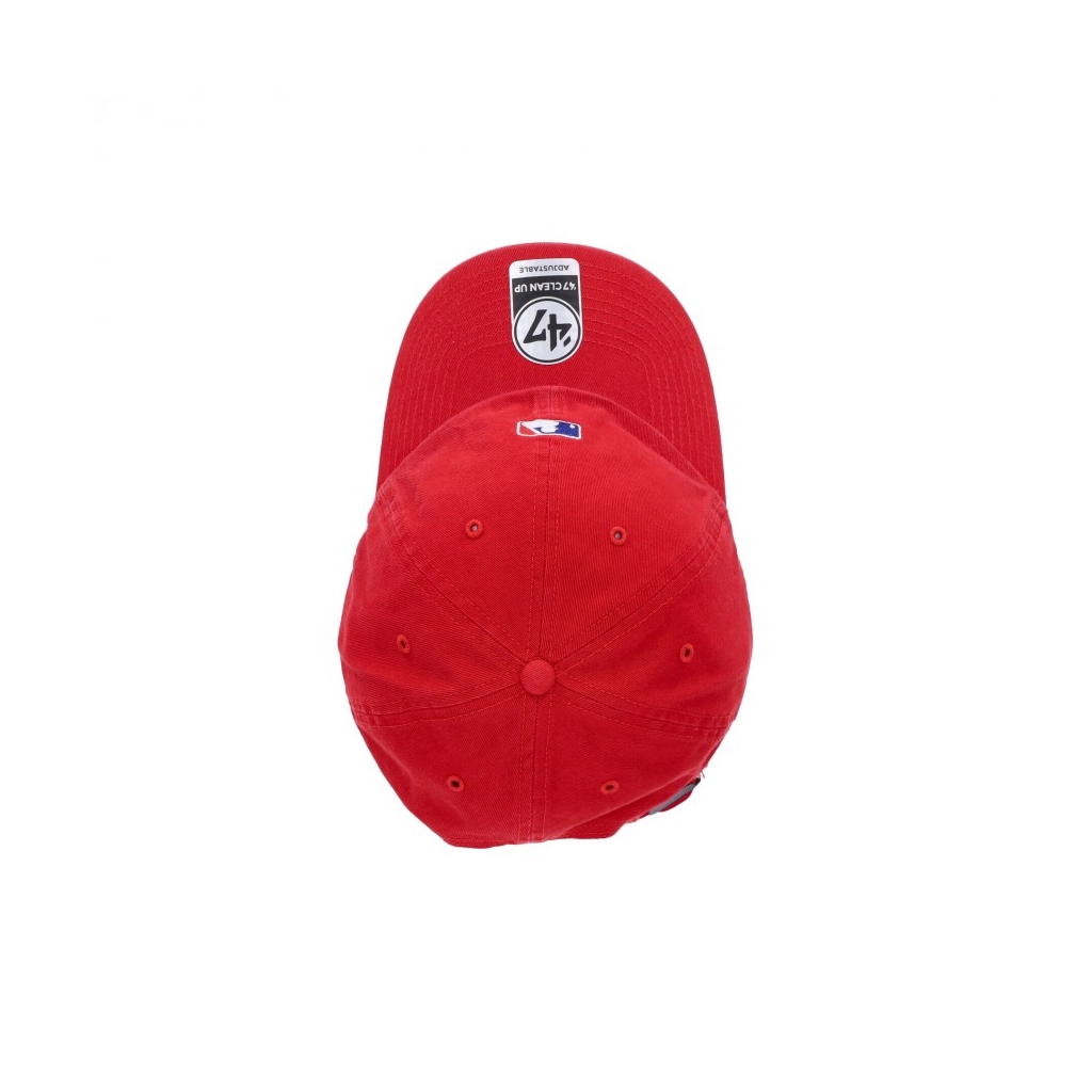 cappellino visiera curva uomo mlb clean up batterman logo RED