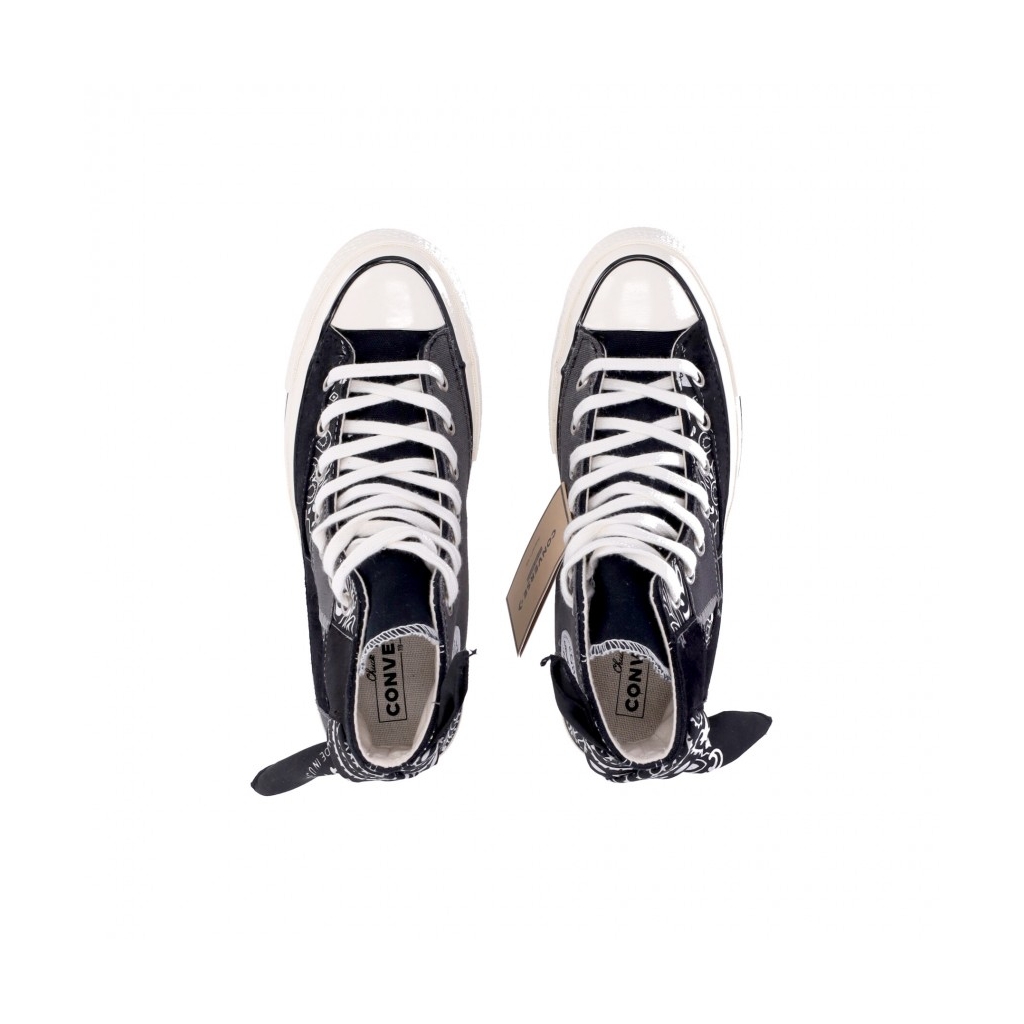 scarpa alta uomo chuck 70 canvas ltd BLACK PAISLEY PATCHWORK