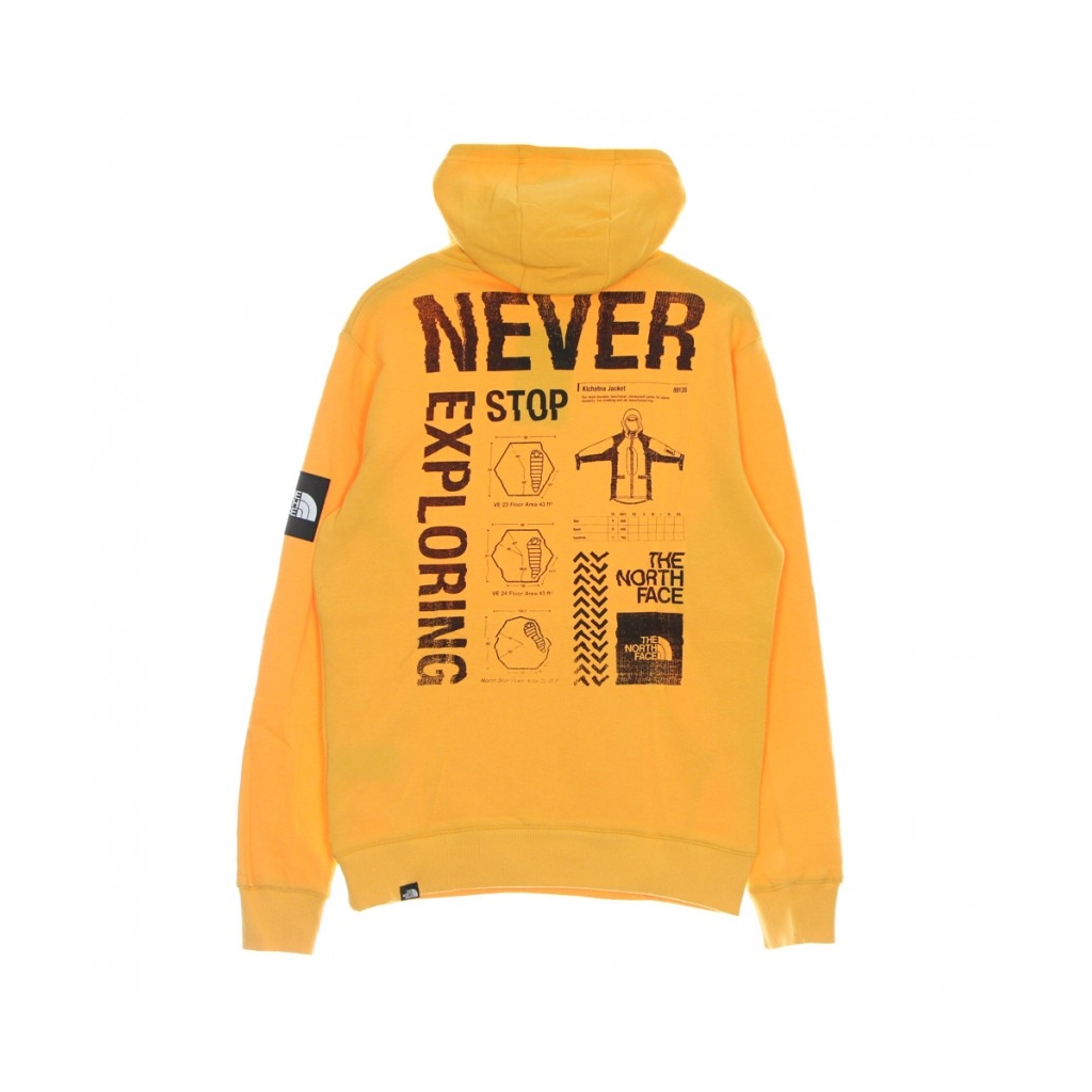 felpa cappuccio uomo galahm graphic hoodie CHAMOIS ORANGE