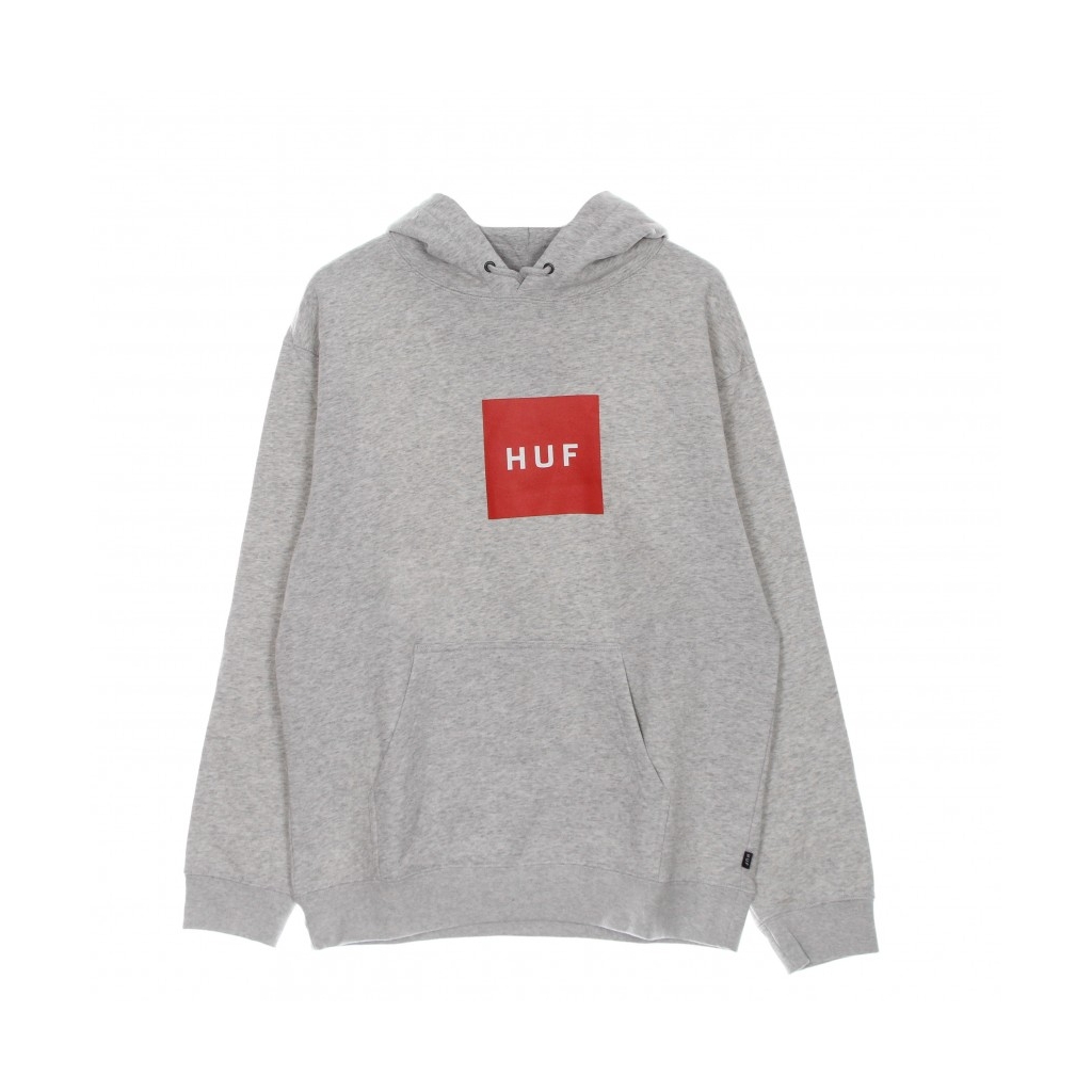 felpa cappuccio uomo essentials box logo p/o hoodie ATHLETIC HEATHER