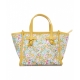 Mini bag in stampa florale giallo