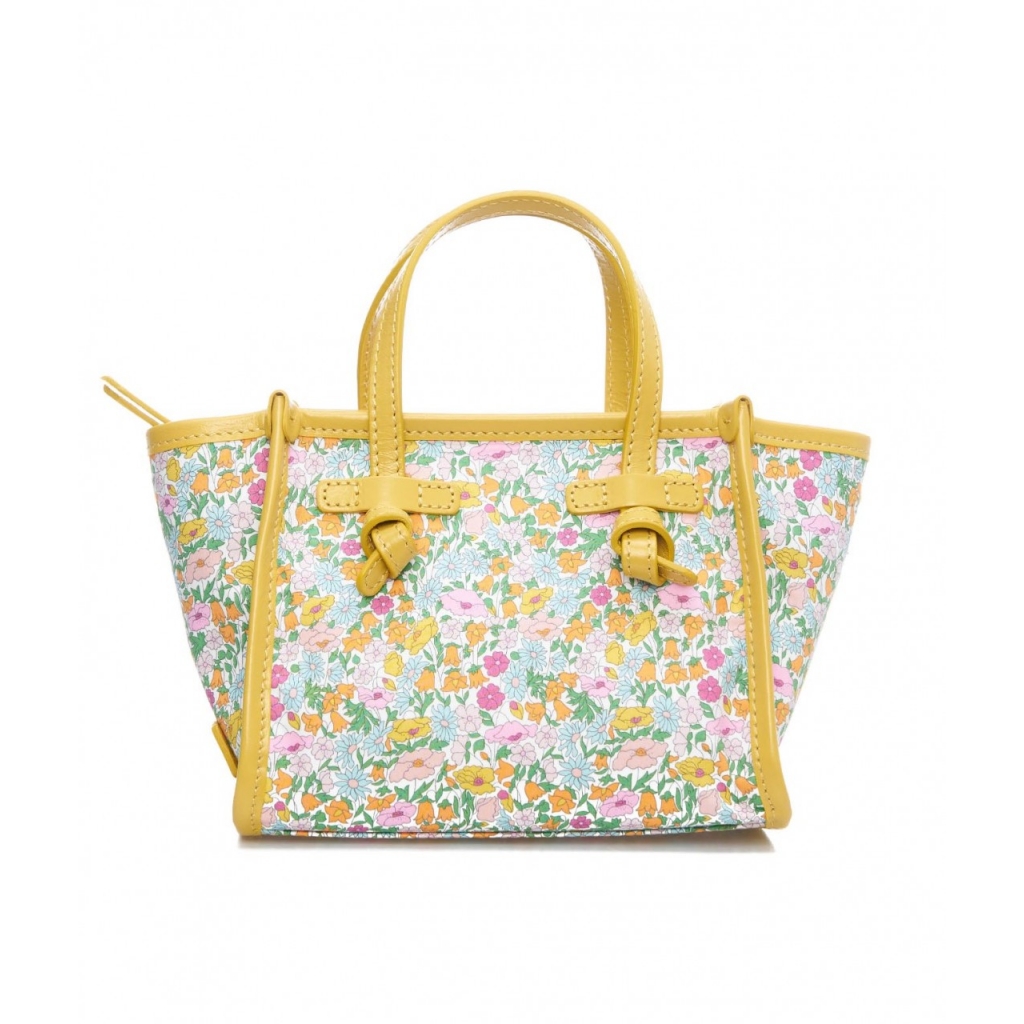 Mini bag in stampa florale giallo