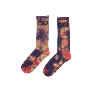 calza media uomo logo mid socks tiedye VIOLET