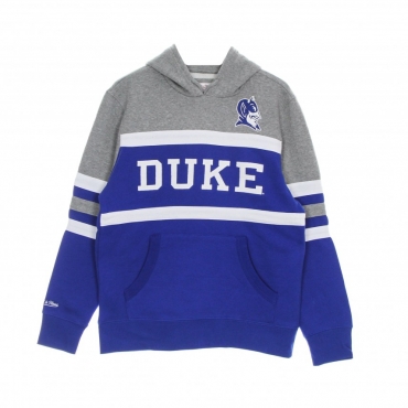 felpa cappuccio uomo ncaa head coach hoodie dukblu ROYAL/GREY