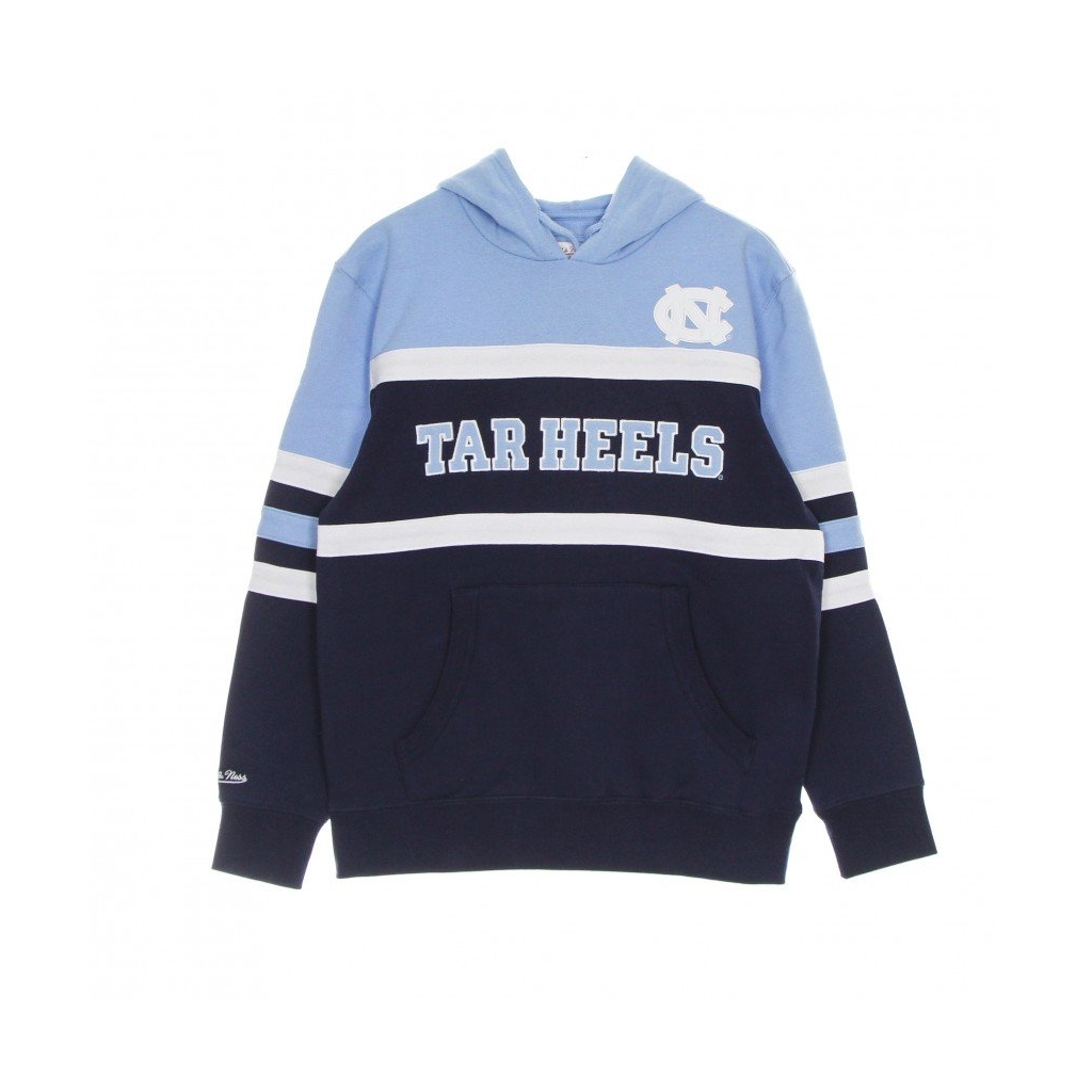 felpa cappuccio uomo ncaa head coach hoodie unctar NAVY/LIGHT BLUE