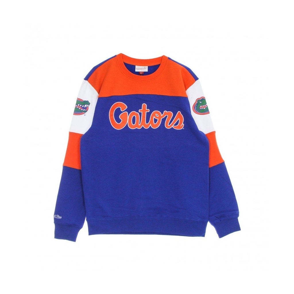 felpa girocollo uomo ncaa perfect season crew fleece overtime flogat ROYAL/ORANGE