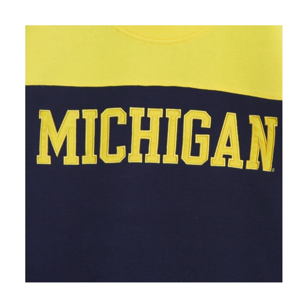 felpa girocollo uomo ncaa perfect season crew fleece overtime msuspa NAVY/YELLOW