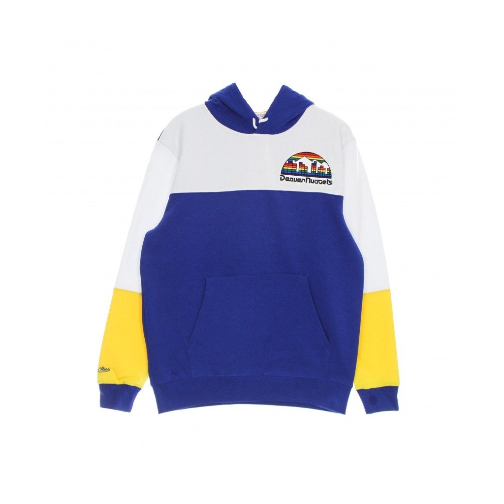 felpa cappuccio uomo nba fusion fleece 20 hardwood classics dennug ROYAL/WHITE