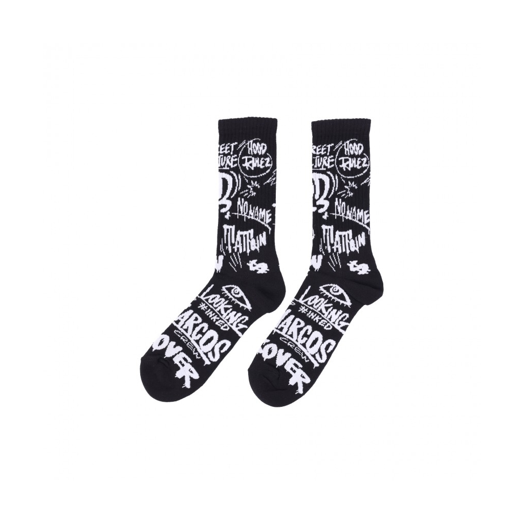 calza media uomo graff sock 1 BLACK/WHITE