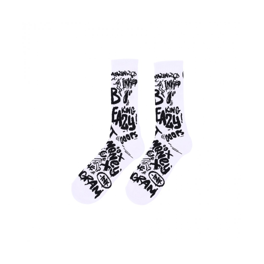 calza media uomo graff sock 2 WHITE/BLACK