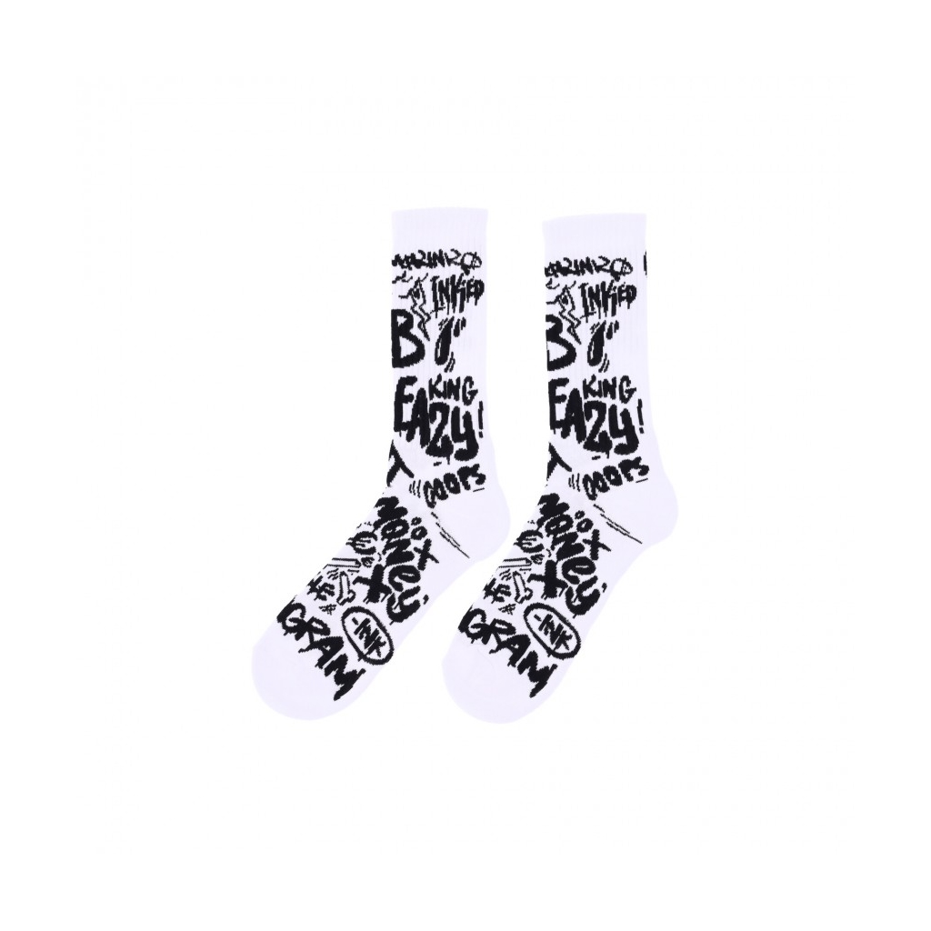 calza media uomo graff sock 2 WHITE/BLACK