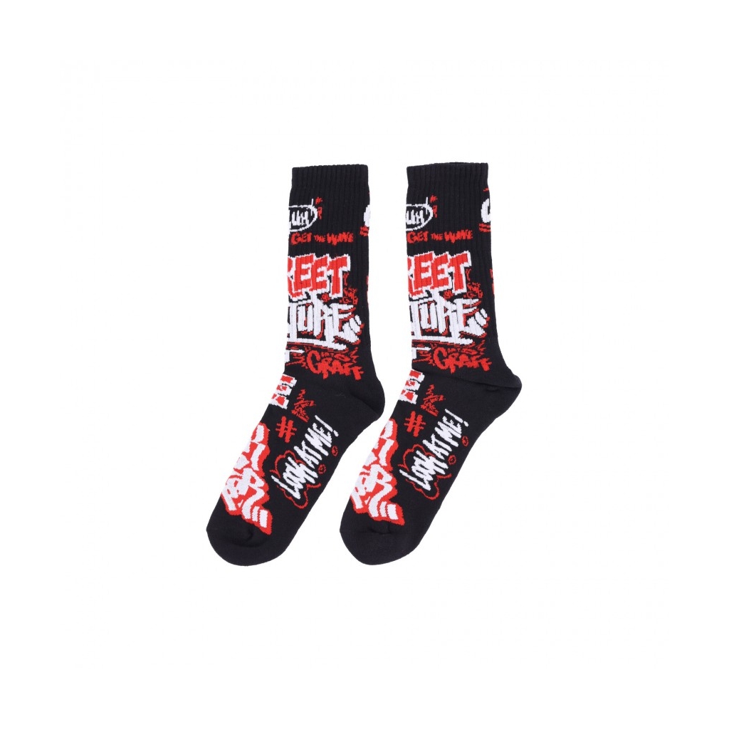 calza media uomo fire graff sock RED/WHITE/BLACK