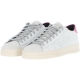 Scarpa P448 Donna Jack Made Italy Pelle White Glitter