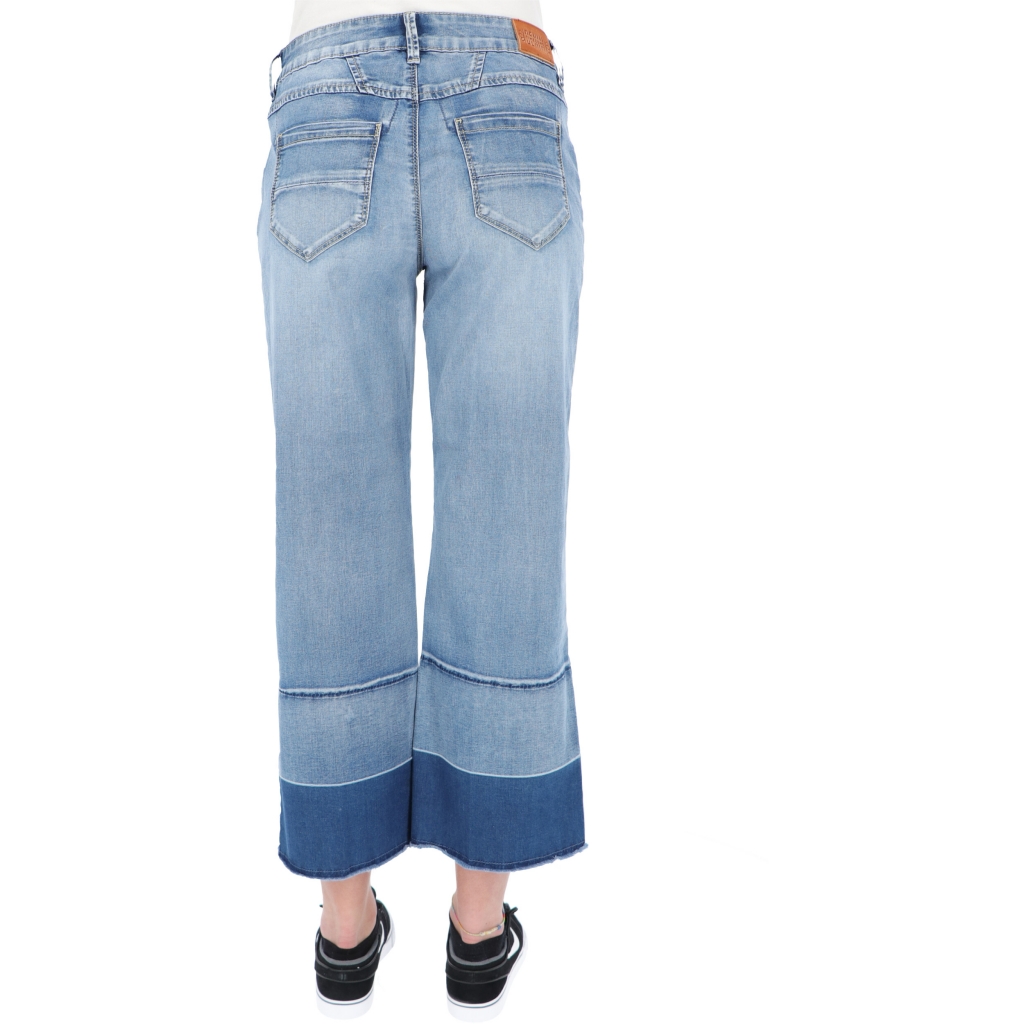 JEANS COULOTTE CROPPED W TIMEZONE fresh indigo wash