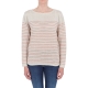 MAGLIA BOATNECK W TIMEZONE beige melon stripe