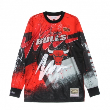 maglietta manica lunga uomo nba hyper hoops moto l/s hardwood classics chibul RED