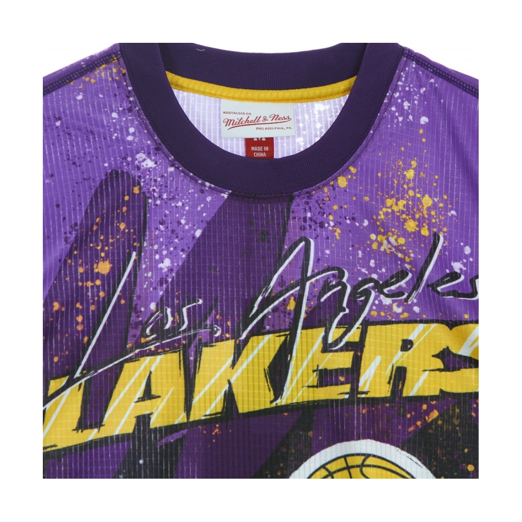 maglietta manica lunga uomo nba hyper hoops moto l/s hardwood classics loslak DARK PURPLE