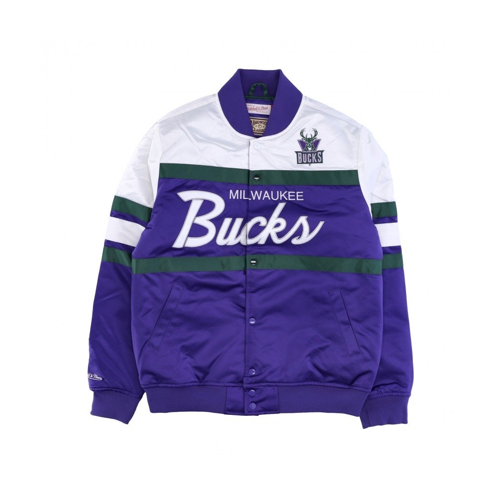 giubbotto bomber uomo nba special script heavyweight satin jacket hardwood classics milbuc ORIGINAL TEAM COLORS