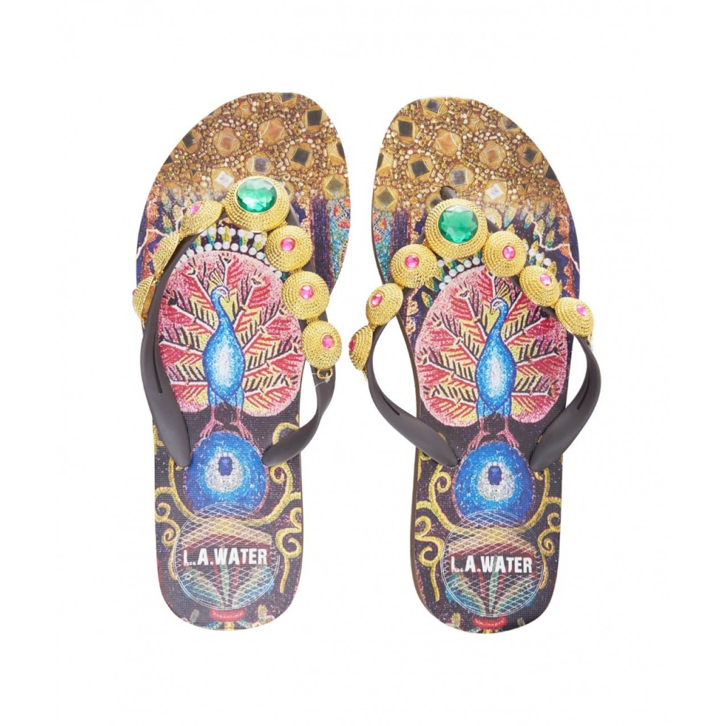 Flip Flops Peacock Mosaic Bunt