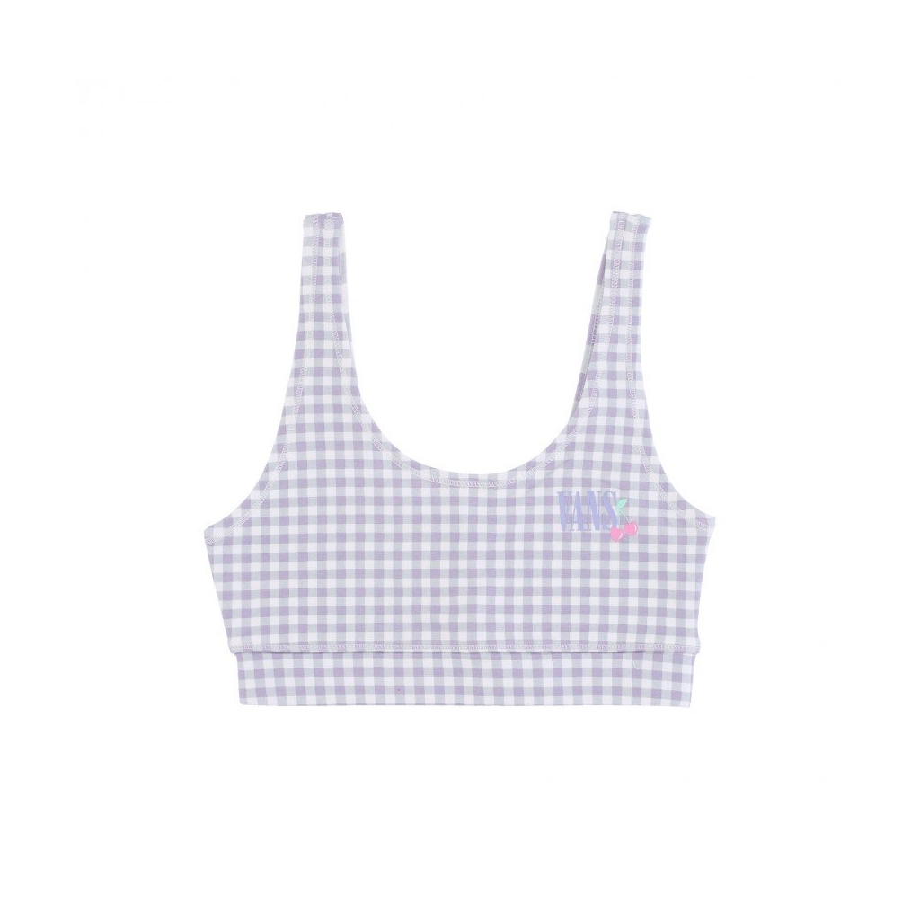 top donna mixed up gingham bralet LANGUID LAVANDER