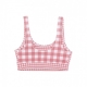 top donna mixed up gingham bralet ROSETTE