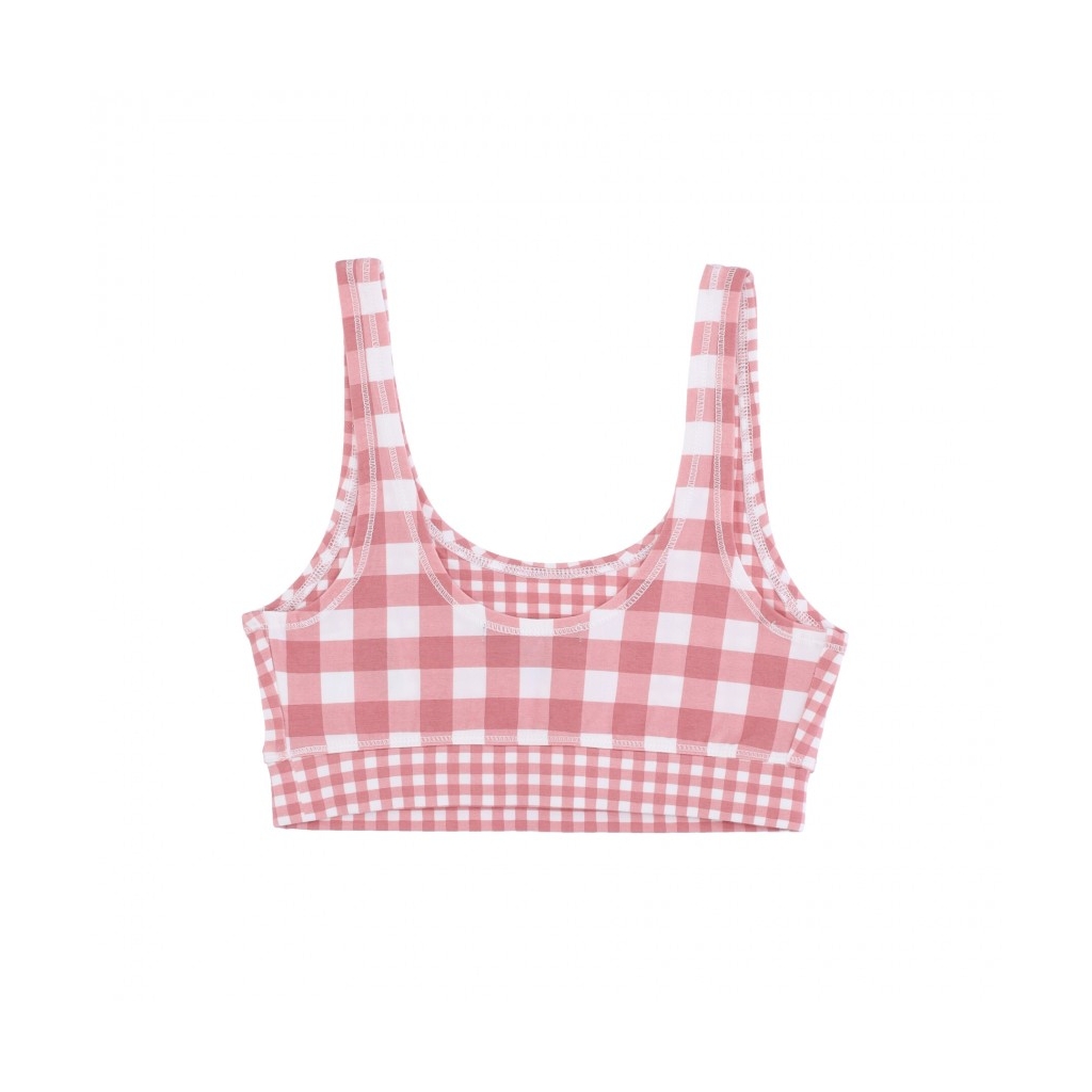 top donna mixed up gingham bralet ROSETTE